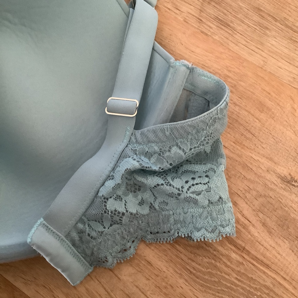 MONTELLE 🇨🇦 Pure Plus Full Coverage T-Shirt Bra Steel Blue/Turquoise Size 38 G - Picture 11 of 13